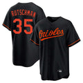 harde B.Orioles #35 Adley Rutschman Player Black Home Game Stitched Jerseys