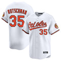 harde B.Orioles #35 Adley Rutschman White Limited Home Game Stitched Jerseys