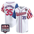 harde B.Orioles #35 Adley Rutschman Player White USA 250 Independence Day Vapor Premier Limited Home Game Stitched Jerseys