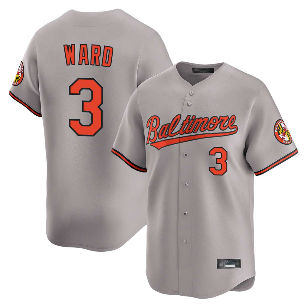 harde B.Orioles #3 Taylor Ward Player Gray Limited Home Game Stitched Jerseys