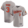 harde B.Orioles #3 Taylor Ward Player Gray Limited Home Game Stitched Jerseys