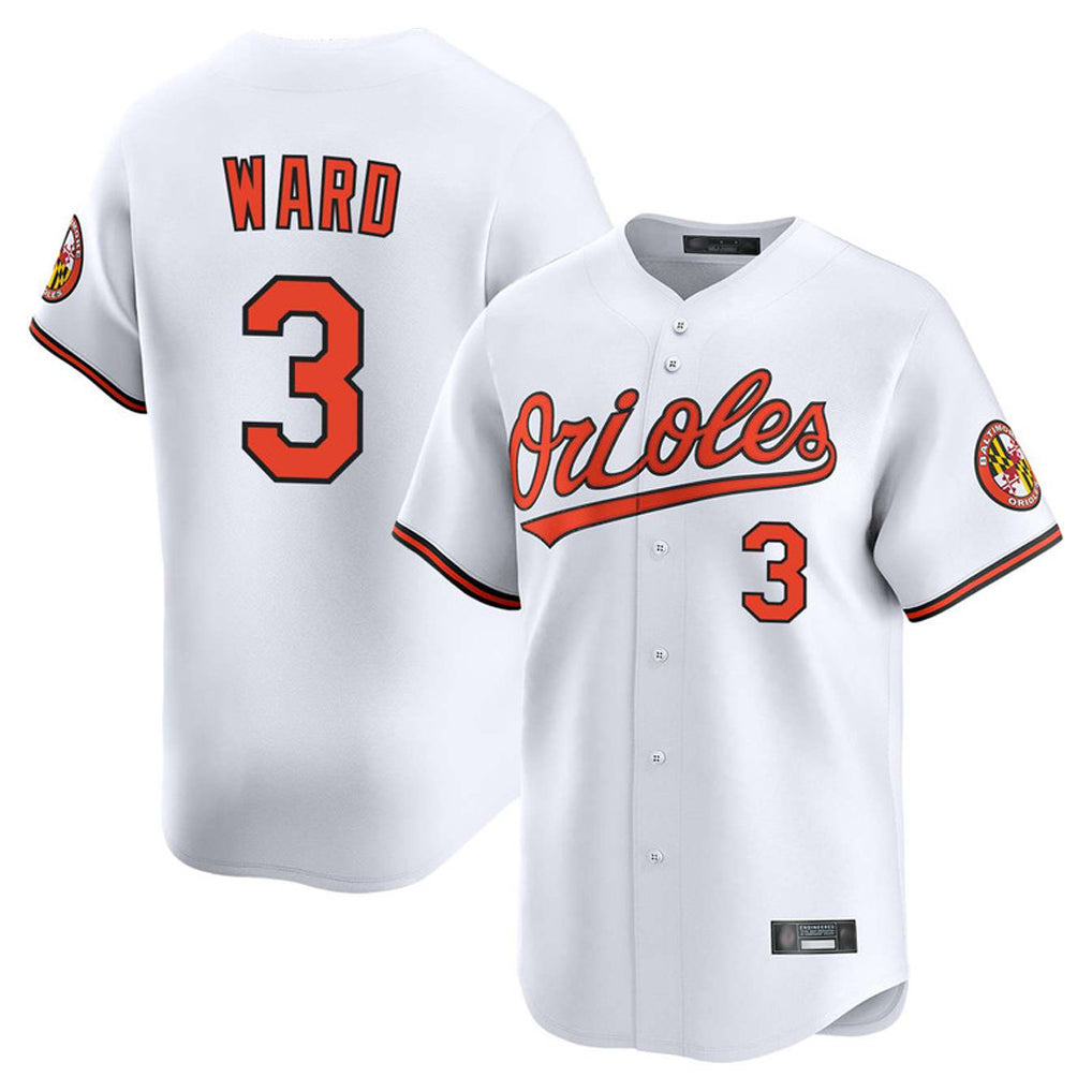 harde B.Orioles #3 Taylor Ward Player White Limited Home Game Stitched Jerseys