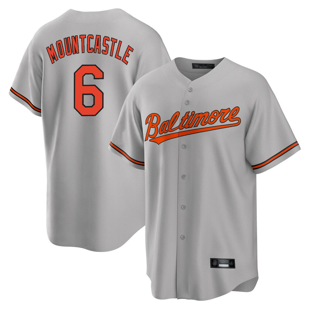 harde B.Orioles #6 Ryan Mountcastle Player Gray Home Game Stitched Jerseys