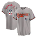harde B.Orioles #6 Ryan Mountcastle Player Gray USA 250 Fourth of July Home Game Stitched Jerseys