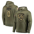 harde B.Ravens #0 Roquan Smith Player Olive Salute to Service Pullover Hoodie Stitched Jerseys