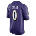 harde B.Ravens #0 Roquan Smith Purple Team Game Stitched Jersey