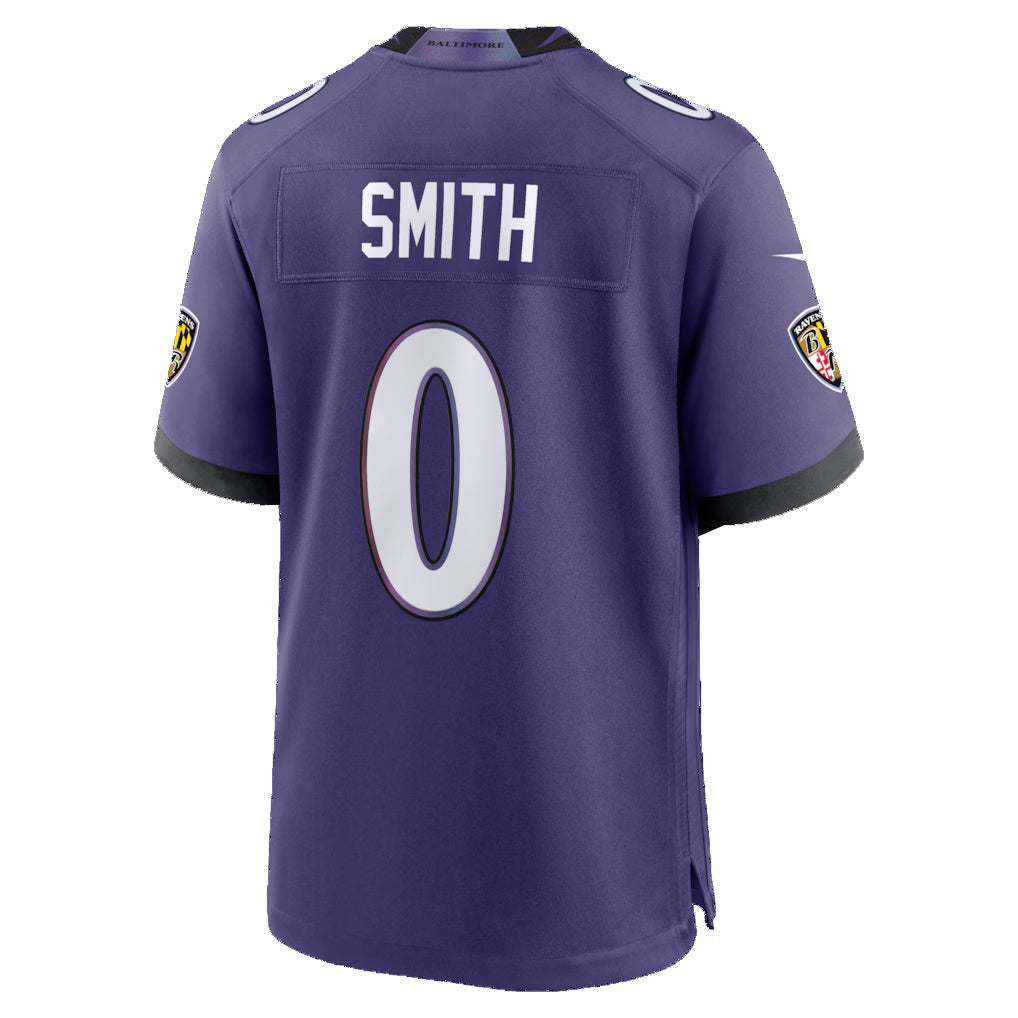 harde B.Ravens #0 Roquan Smith Purple Team Game Stitched Jerseys