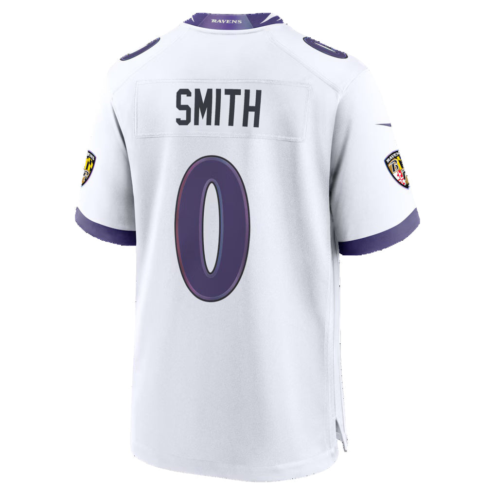 harde B.Ravens #0 Roquan Smith White Game Stitched Jerseys