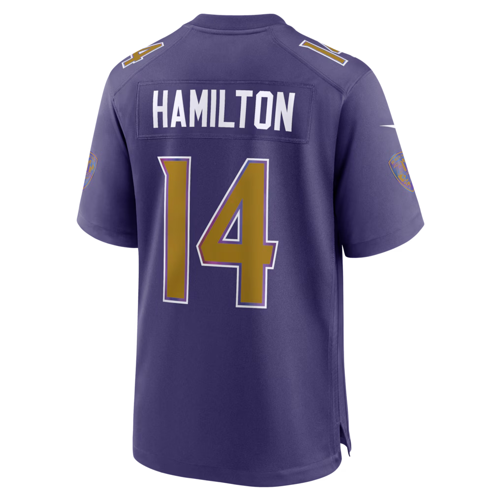 harde B.Ravens #14 Kyle Hamilton Purple Alternate Game Stitched Jerseys