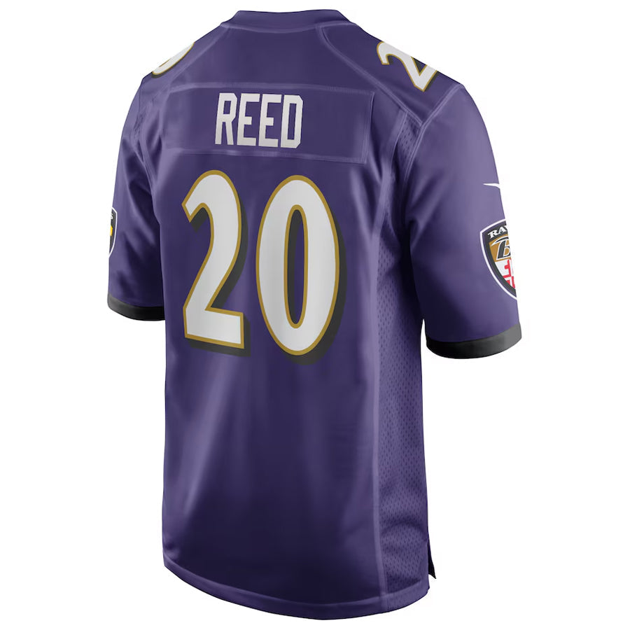 harde B.Ravens #20 Ed Reed Player Purple Game Home  Stitched Jerseys