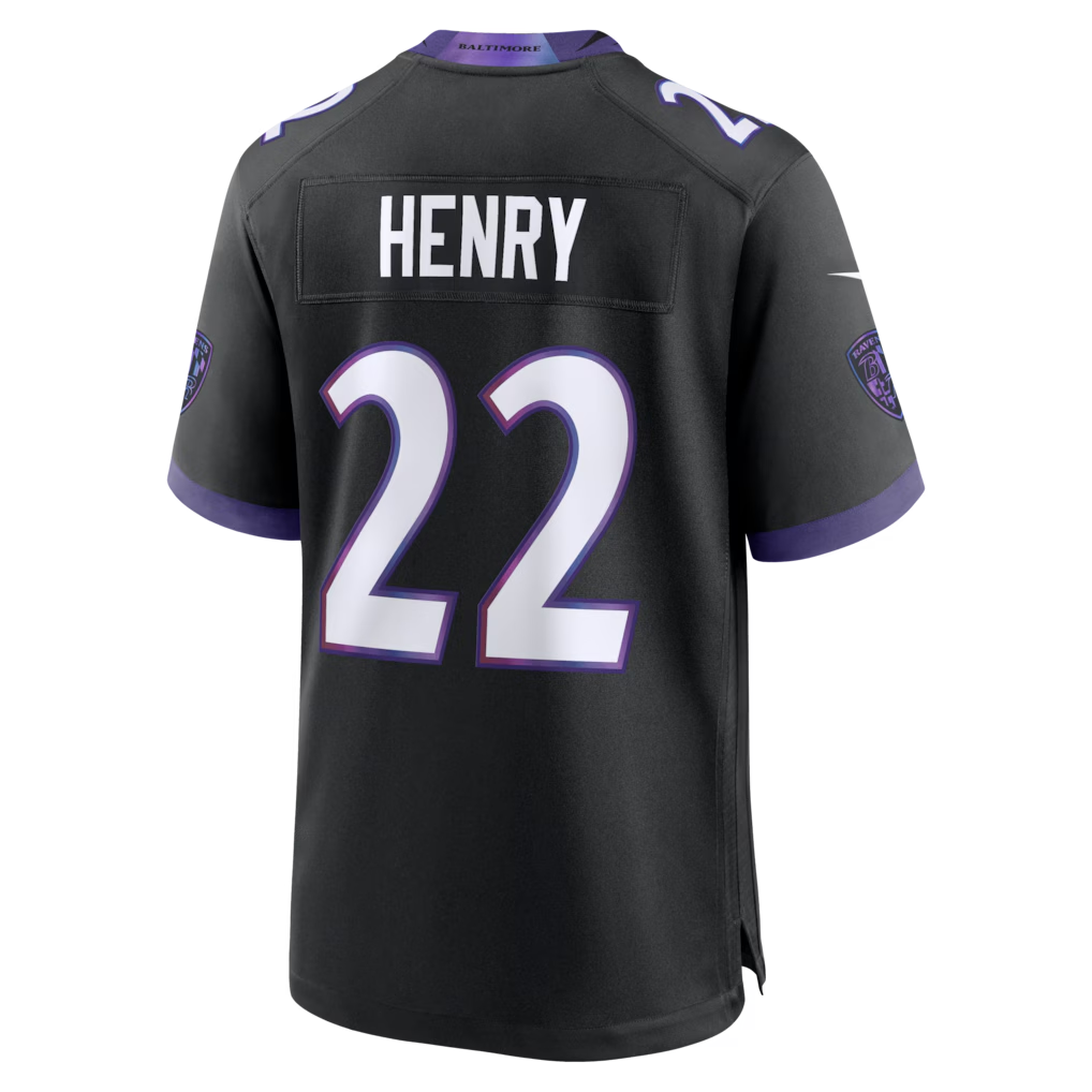 harde B.Ravens #22 Derrick Henry Black Alternate Game Stitched Jerseys