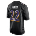 harde B.Ravens #22 Derrick Henry Player Carbon Black Fashion Home Game Stitched Jerseys