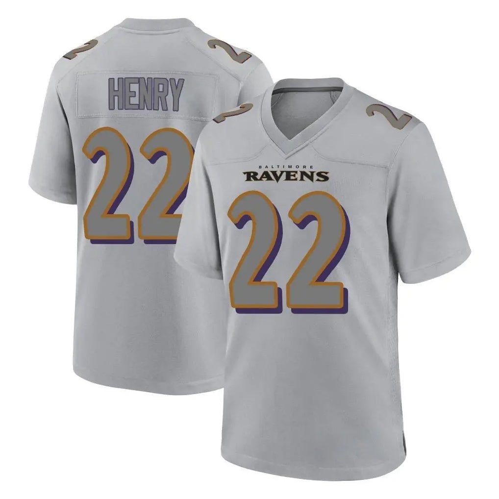 harde B.Ravens #22 Derrick Henry Player Gray Replica Limited Stitched Jerseys