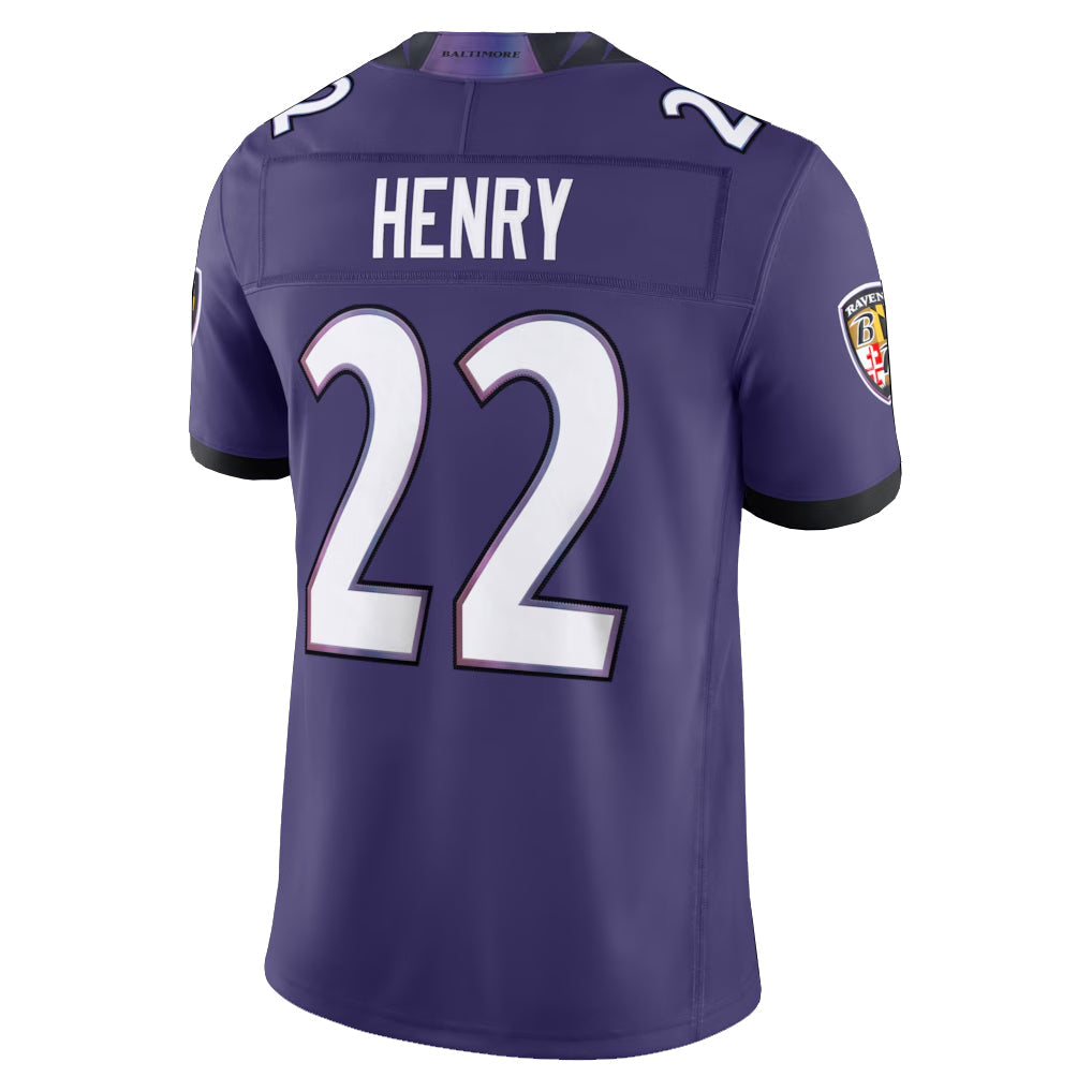 harde B.Ravens #22 Derrick Henry Player Purple Limited Elite Home Game Stitched Jerseys