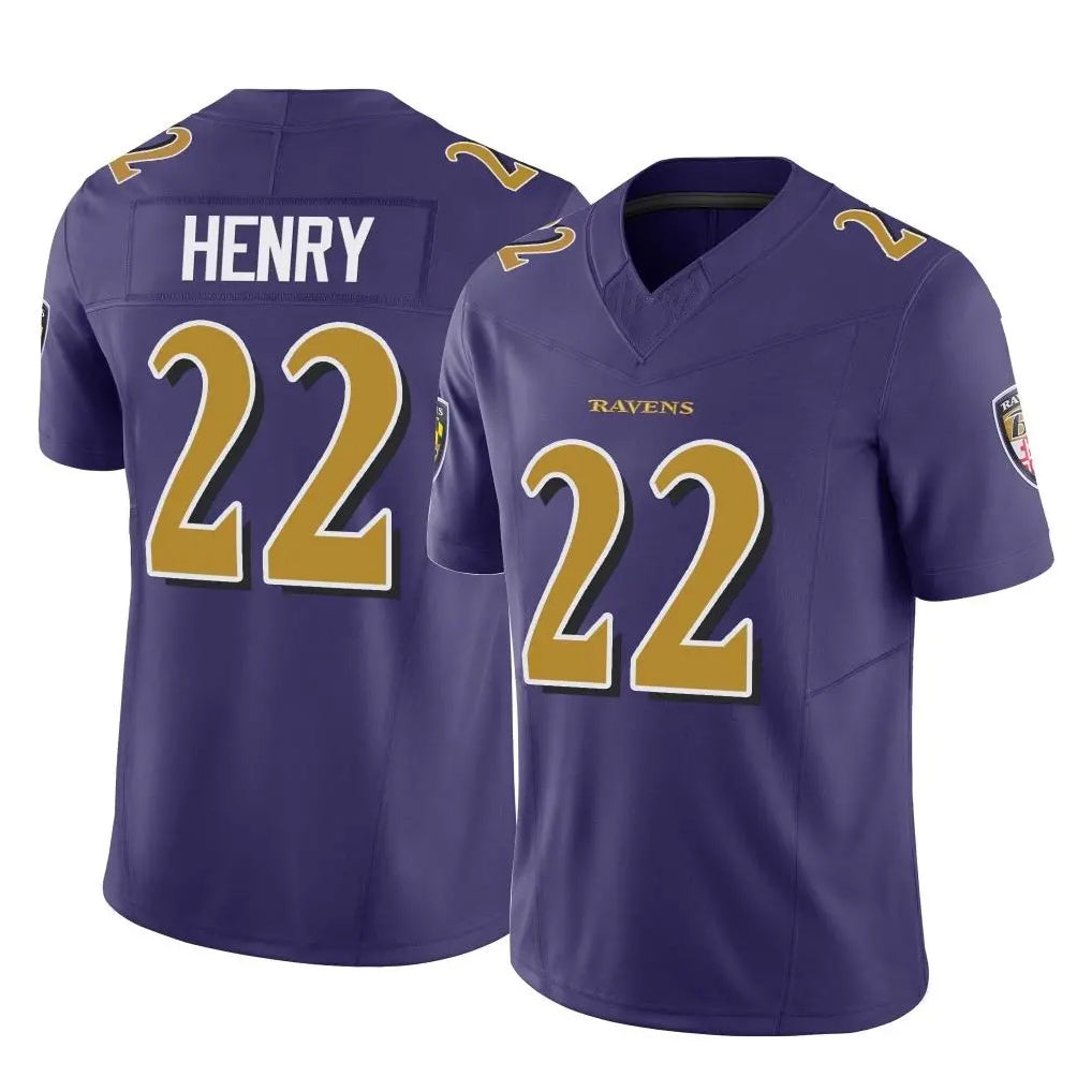 harde B.Ravens #22 Derrick Henry Player Purple Limited Home Game Stitched Jerseys