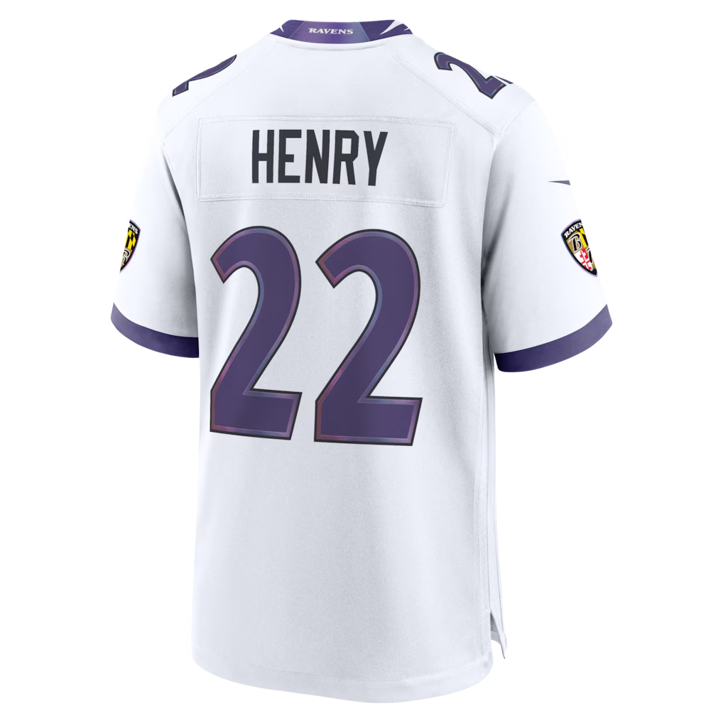 harde B.Ravens #22 Derrick Henry White Game Stitched Jerseys