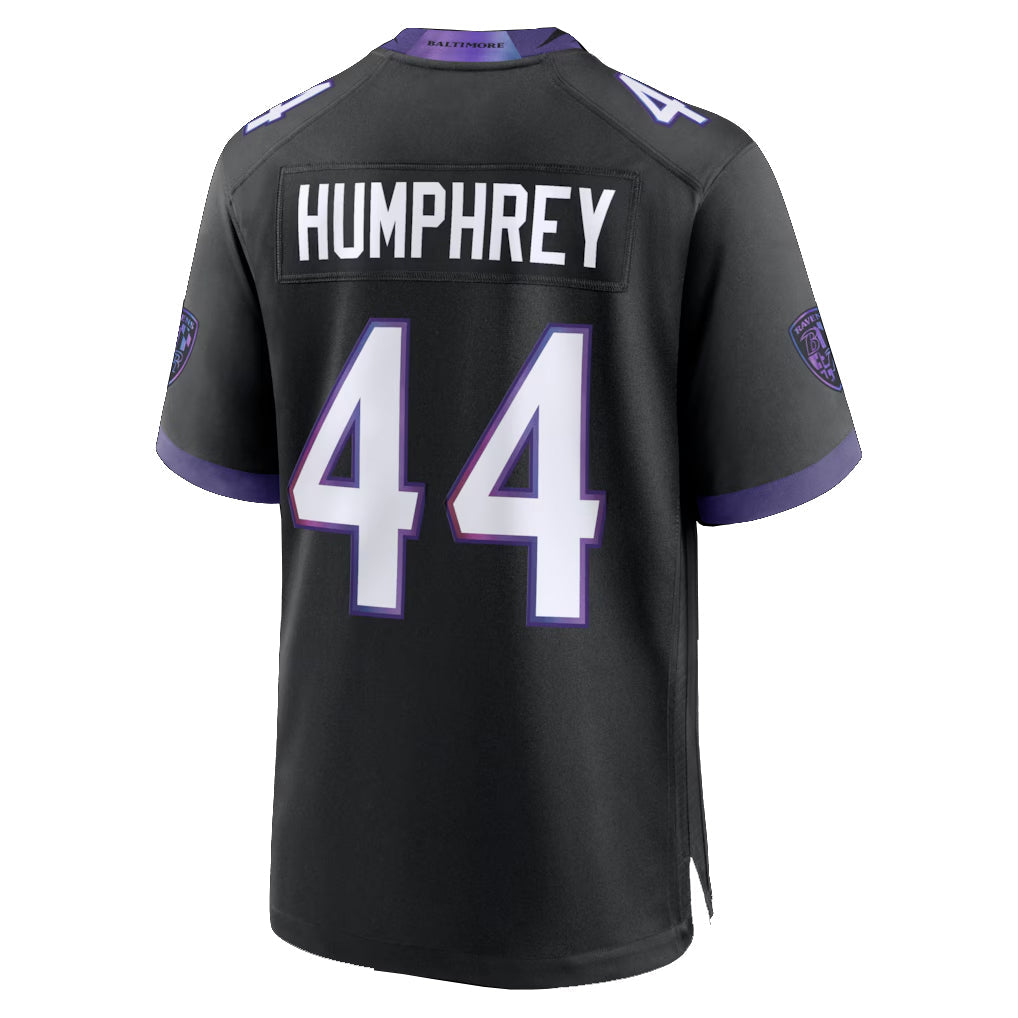 harde B.Ravens #44 Marlon Humphrey Player Black Home Game Stitched Jerseys