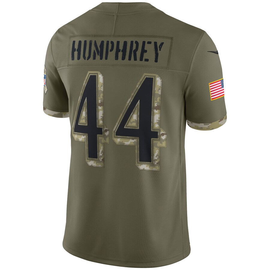 harde B.Ravens #44 Marlon Humphrey Player Olive Salute To Service Limited Stitched Jerseys