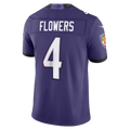 harde B.Ravens #4 Zay Flowers Purple Team Vapor F.U.S.E. Stitched Limited Jerseys