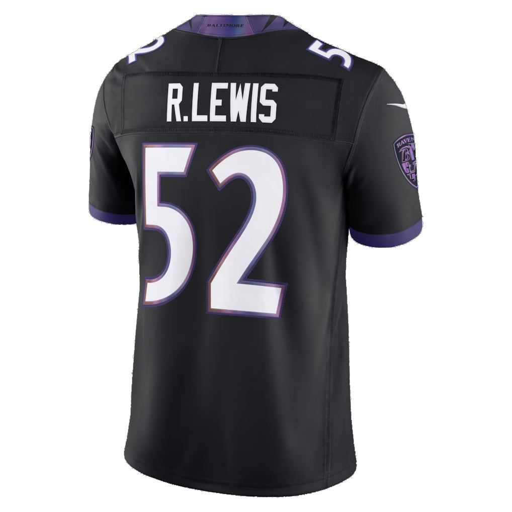 harde B.Ravens #52 Ray Lewis Player Black Vapor F.U.S.E. Limited Home Game Stitched Jerseys