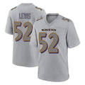 harde B.Ravens #52 Ray Lewis Player Gray Replica Limited Stitched Jerseys