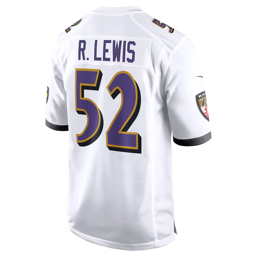 harde B.Ravens #52 Ray Lewis Player White Alternate Home Stitched Jerseys