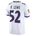 harde B.Ravens #52 Ray Lewis Player White  Vapor F.U.S.E. Limited Home Game Stitched Jerseys