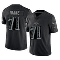 harde B.Ravens #71 Olaivavega Ioane Player Black RFLCTV Limited Stitched Jerseys