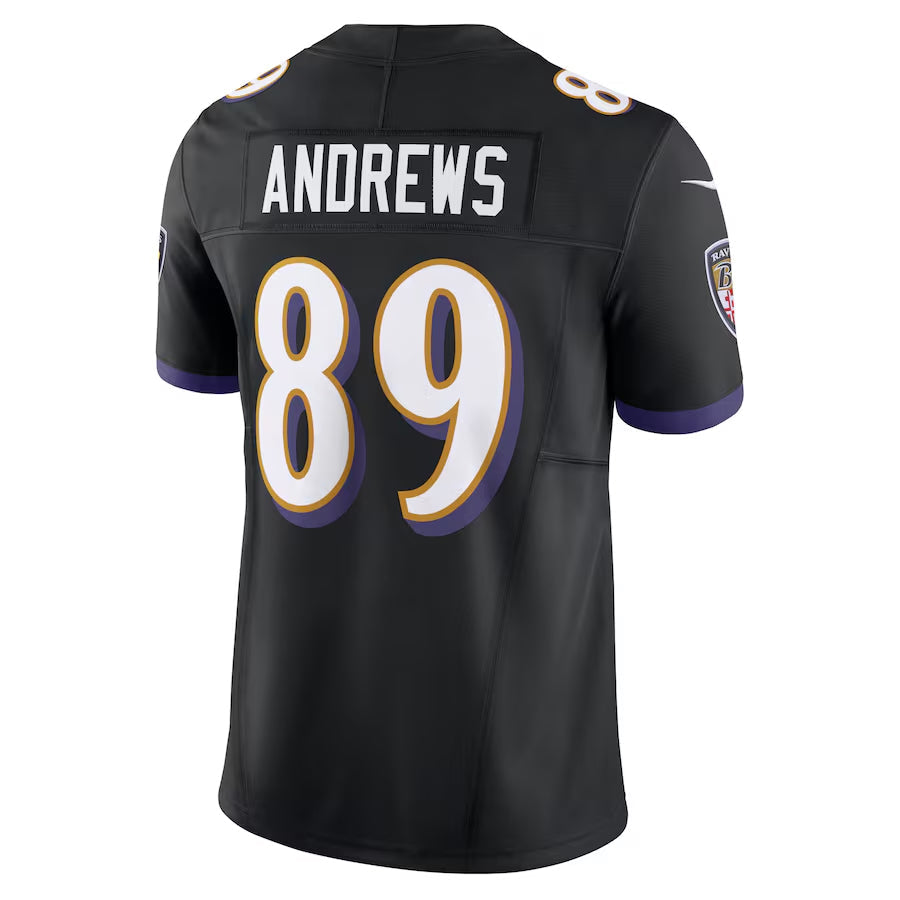 harde B.Ravens #89 Mark Andrews Player Black Vapor F.U.S.E. Limited Stitched Jerseys