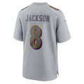 harde B.Ravens #8 Lamar Jackson Player Gray Replica Limited  Stitched Jerseys