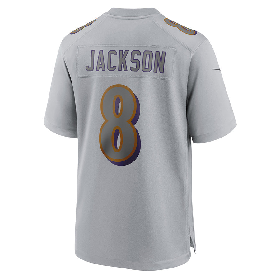 harde B.Ravens #8 Lamar Jackson Player Gray Replica Limited  Stitched Jerseys
