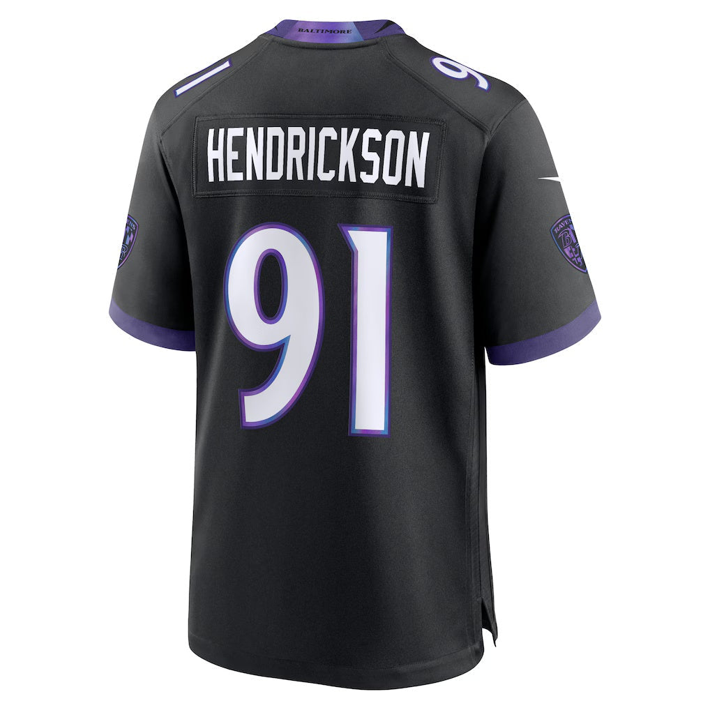 harde B.Ravens #91 Trey Hendrickson Black Alternate Game Stitched Jerseys