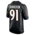 harde B.Ravens #91 Trey Hendrickson Player Black Alternate Home Game Stitched Jerseys