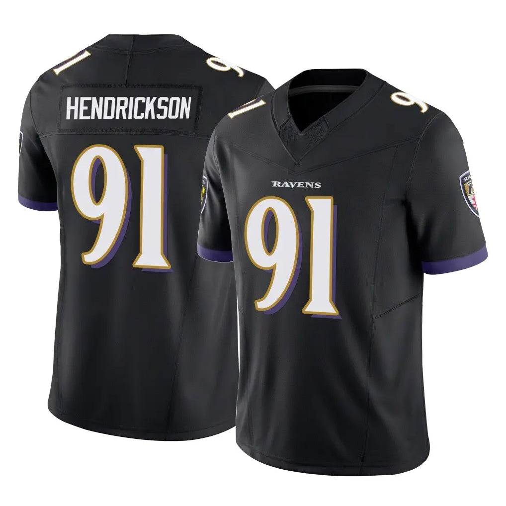 harde B.Ravens #91 Trey Hendrickson Player Black Vapor F.U.S.E. Limited Stitched Jerseys
