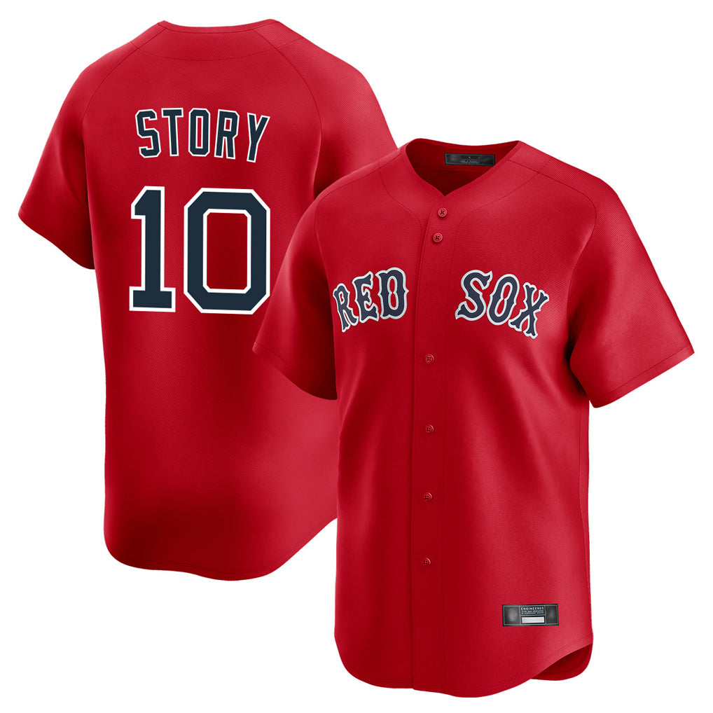 harde B.Red Sox #10 Trevor Story Player Red Limited Home Game Stitched Jerseys