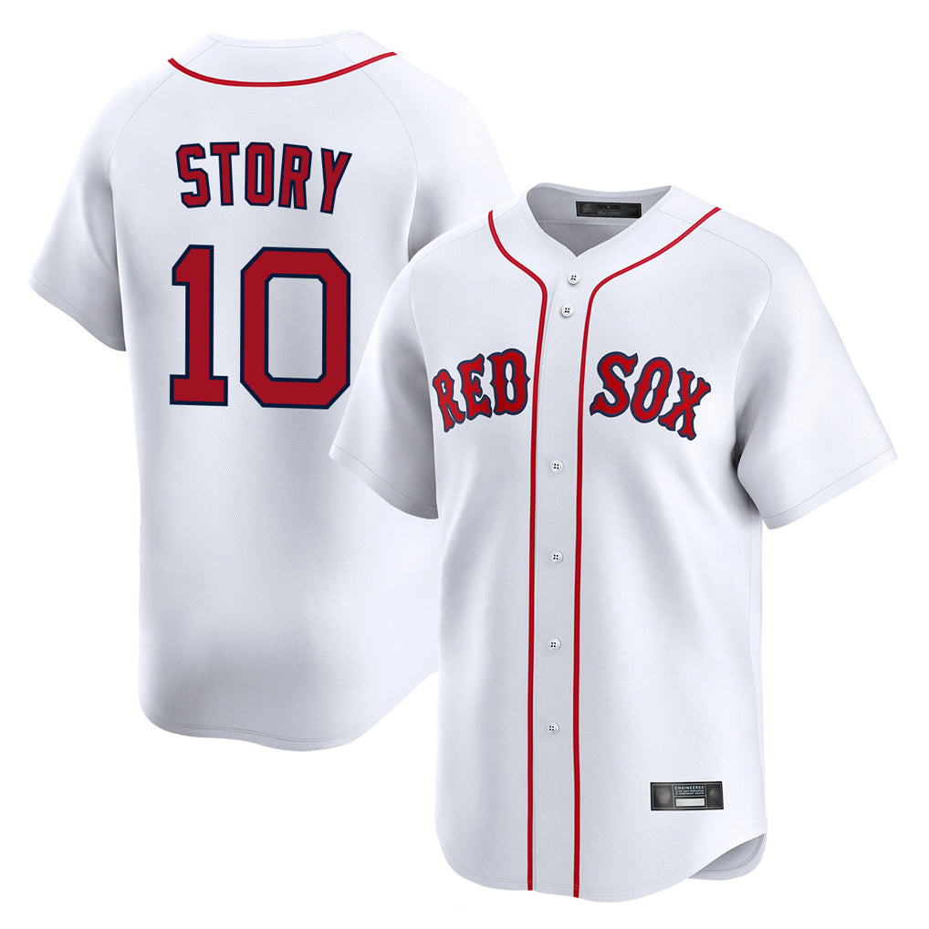 harde B.Red Sox #10 Trevor Story Player White Limited Home Game Stitched Jerseys