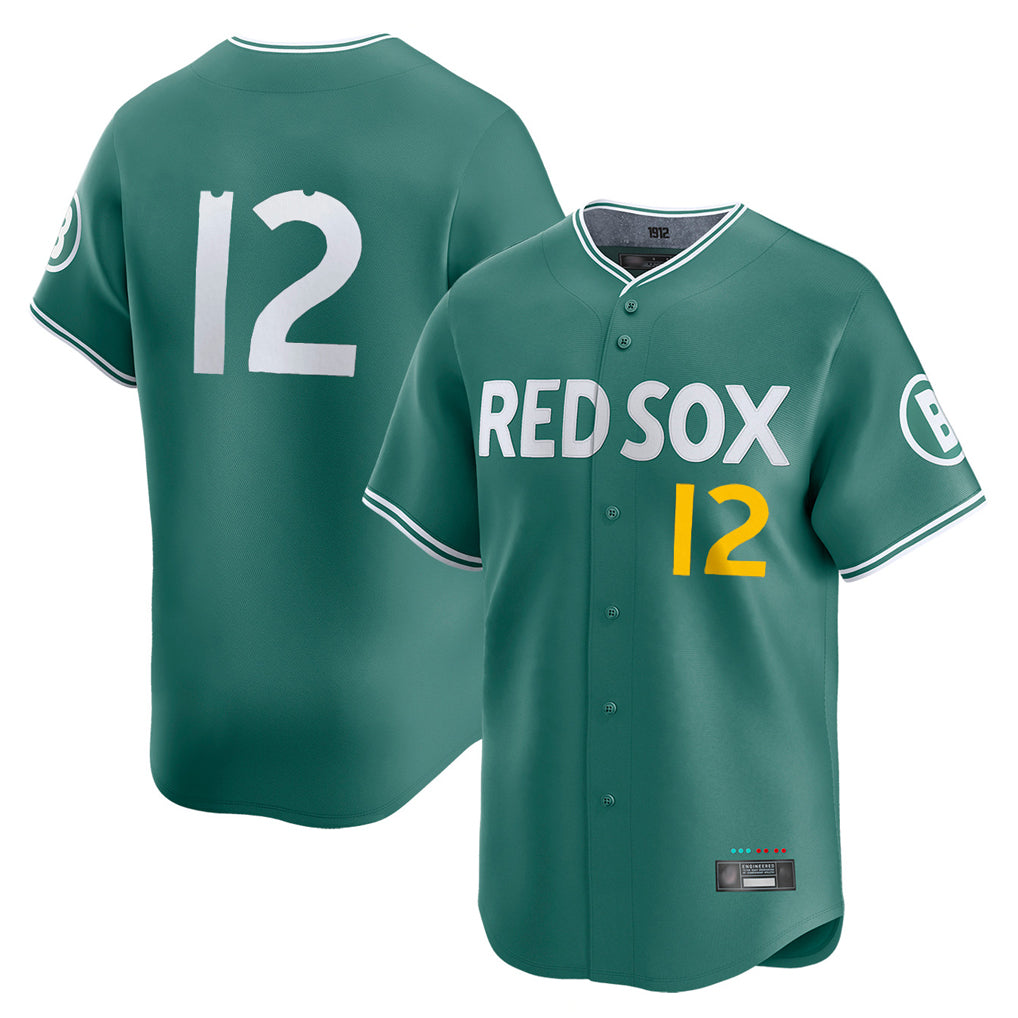 harde B.Red Sox #12 Connor Wong Player Green City Connect Limited Home Game Stitched Jerseys