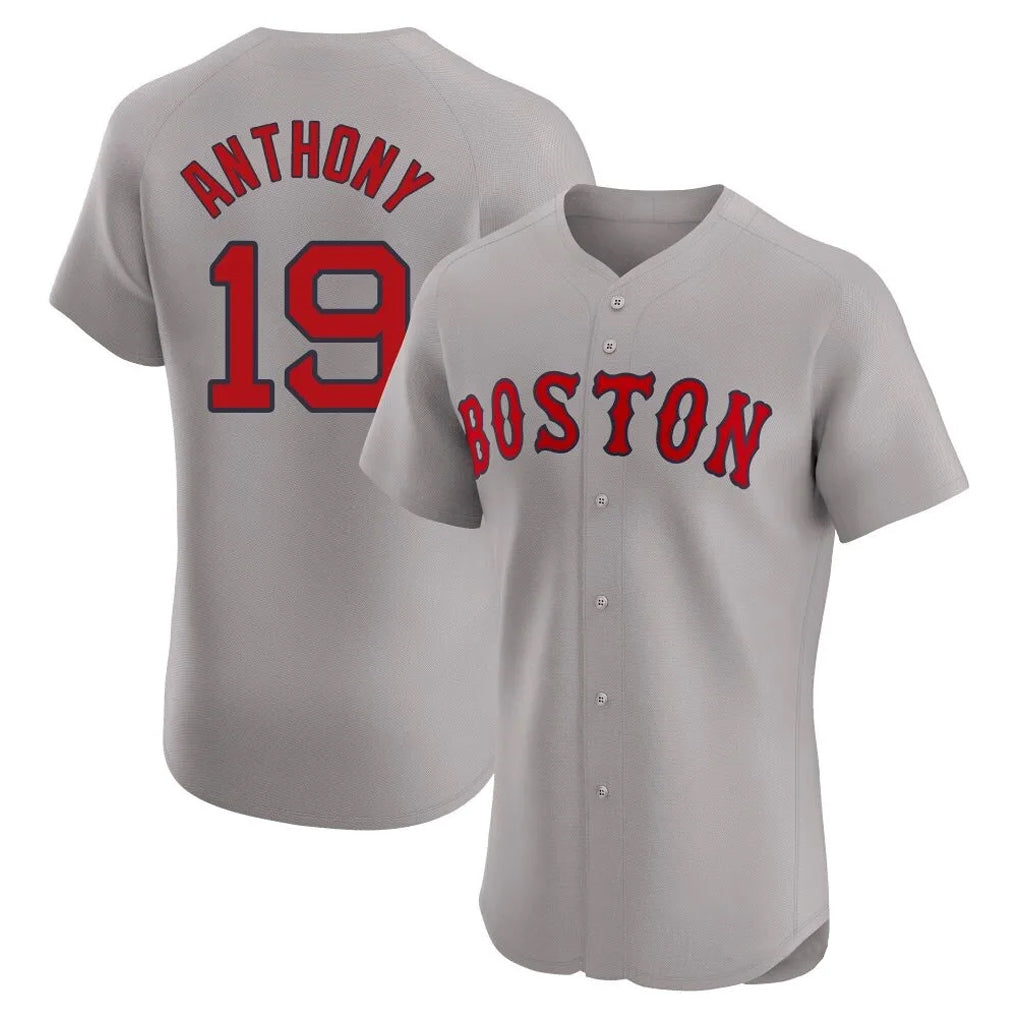 harde B.Red Sox #19 Roman Anthony Player Gray Road Limited Elite Home Game Stitched Jerseys