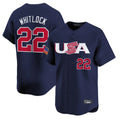 harde B.Red Sox #22 Garrett Whitlock Player Navy USA World Classic Home Game Stitched Jerseys