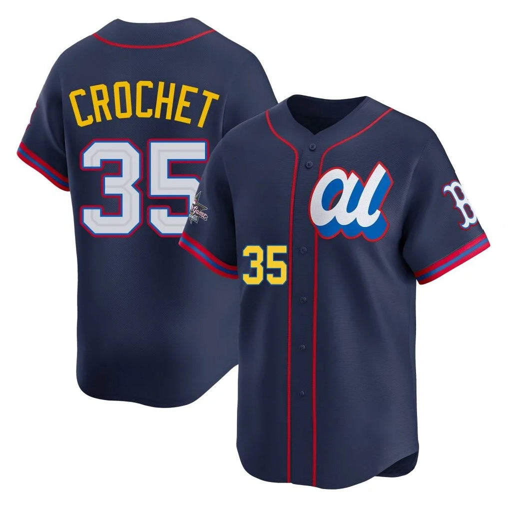 harde B.Red Sox #35 Garrett Crochet Player Navy American League All-Star Edition Game Stitched Jerseys