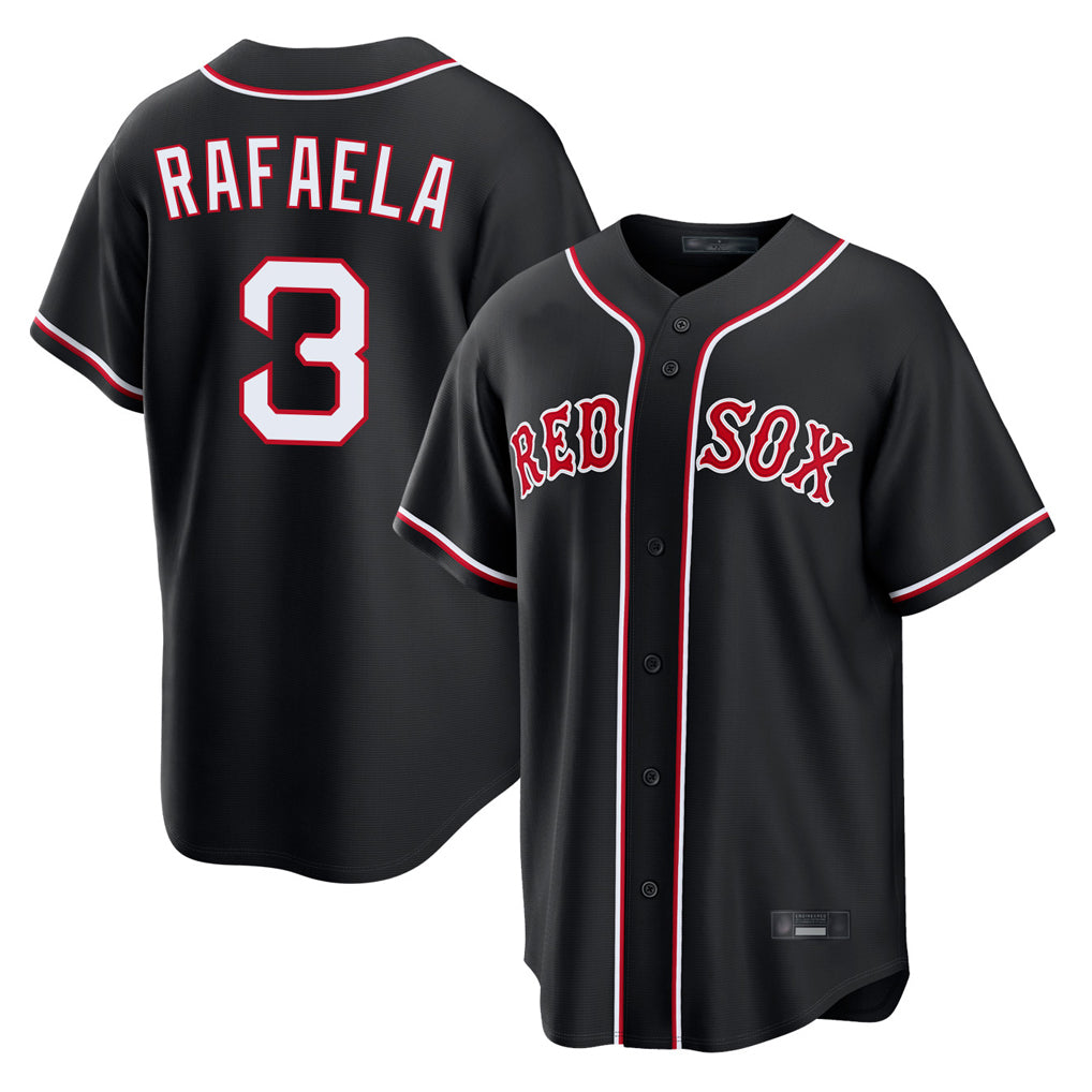 harde B.Red Sox #3 Ceddanne Rafaela Player Black Out Home Game Stitched Jerseys