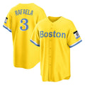 harde B.Red Sox #3 Ceddanne Rafaela Player Yellow Home Game Stitched Jersey
