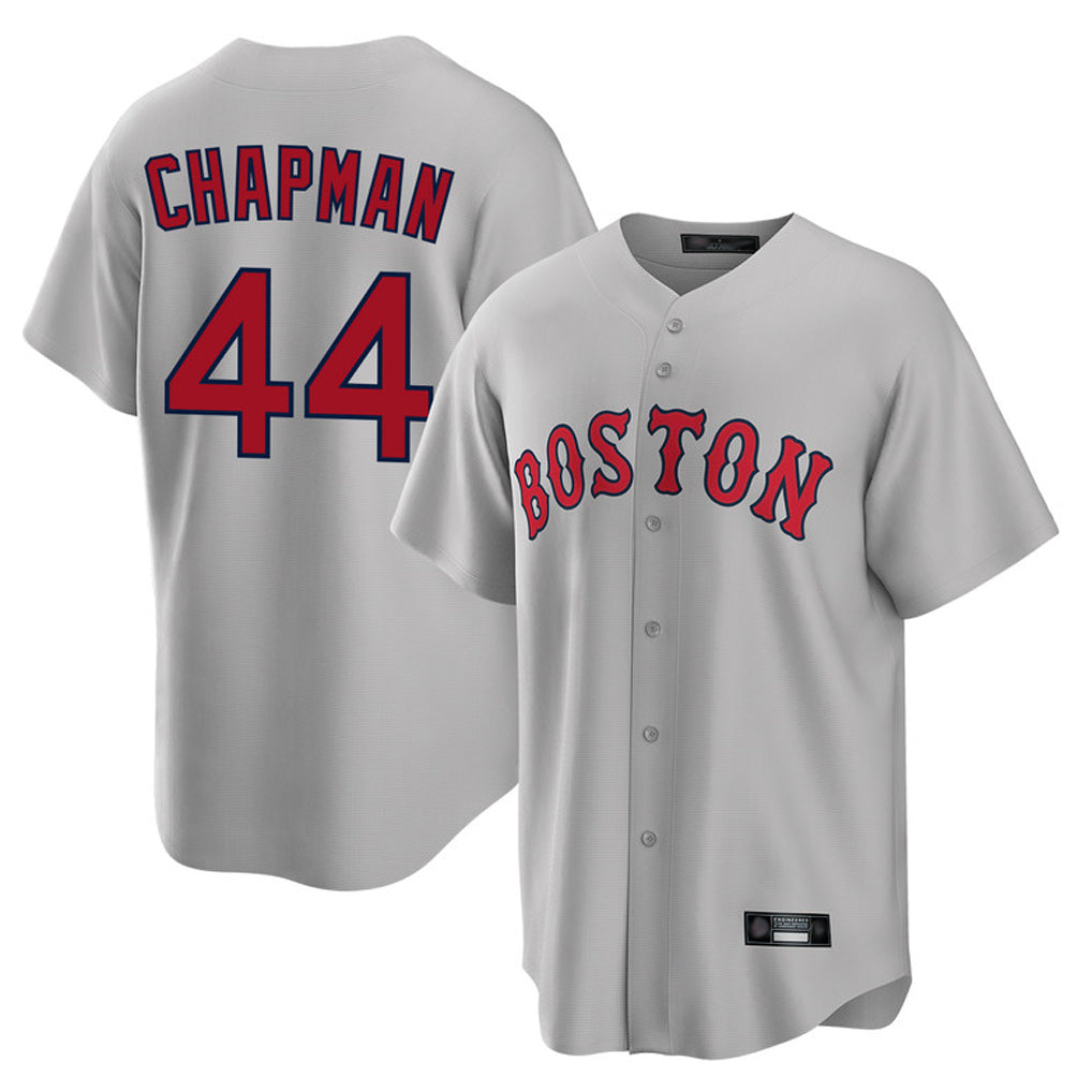 harde B.Red Sox #44 Aroldis Chapman Player Gray Road Home Game Stitched Jerseys
