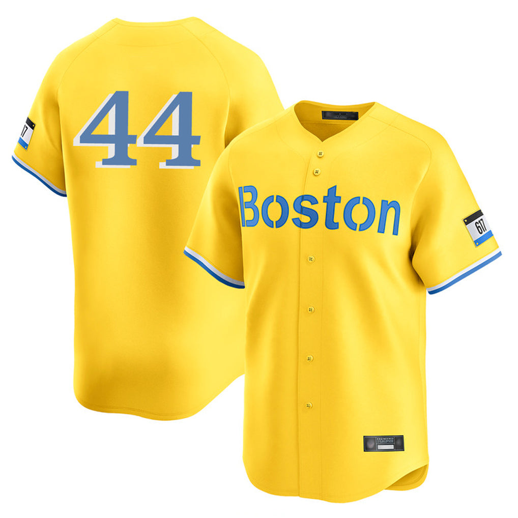harde B.Red Sox #44 Aroldis Chapman Player Yellow Limited Home Game Stitched Jerseys