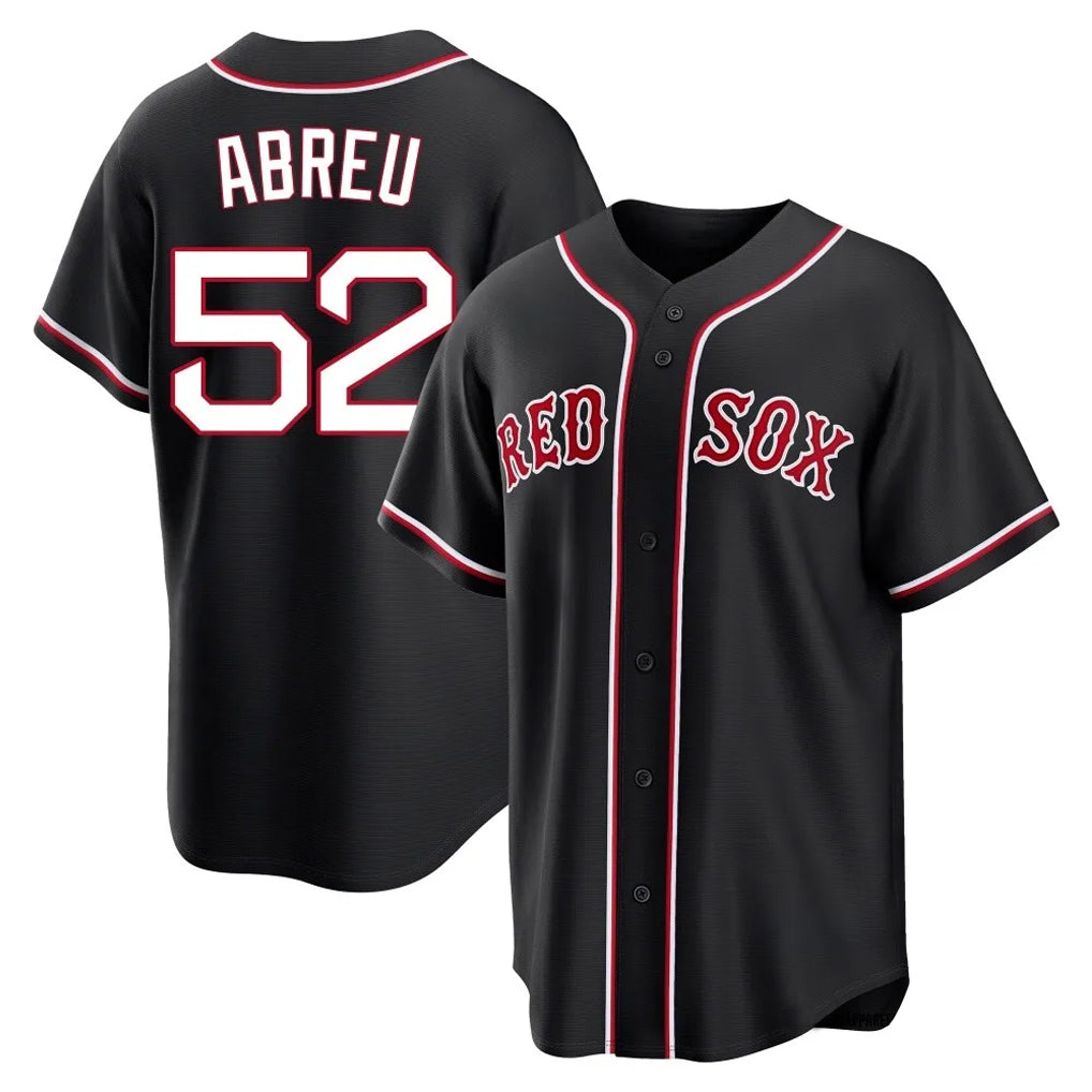 harde B.Red Sox #52 Wilyer Abreu Player Black Out Home Game Stitched Jerseys