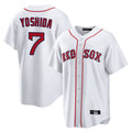 harde B.Red Sox #7 Masataka Yoshida Player White Home Game Stitched Jersey