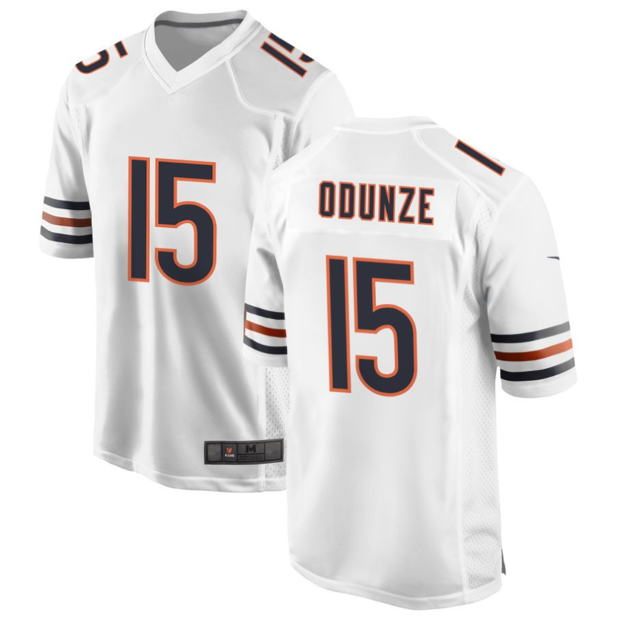harde C.Bears #15 Rome Odunze White Player Game Stitched Jerseys