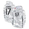 harde C.Bears #17 Tyson Bagent Player Arctic Camo Salute to Service Pullover Hoodies Limited Stitched Jerseys