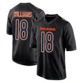 harde C.Bears #18 Caleb Williams Player Carbon Black Fashion Game Stitched Jerseys