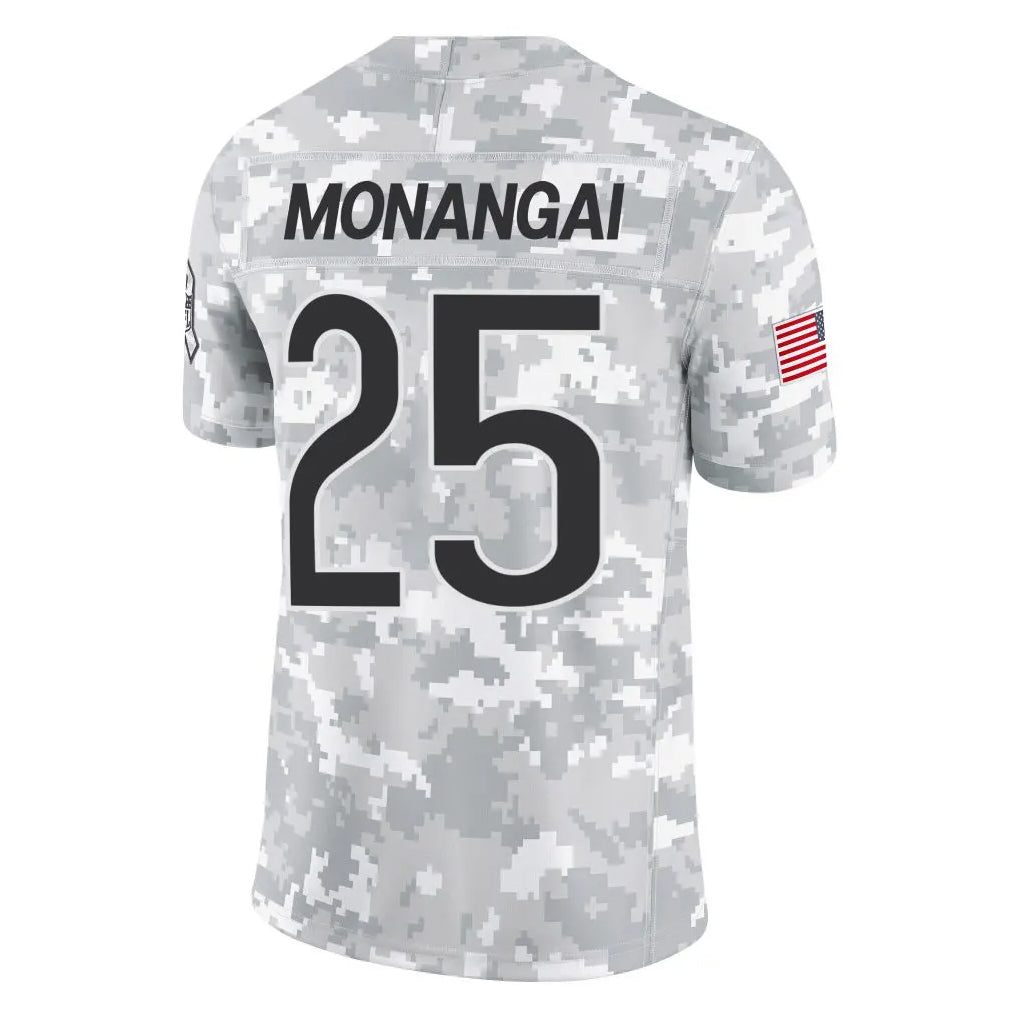 harde C.Bears #25 Kyle Monangai Player Arctic Camo Salute to Service Limited Stitched Jerseys